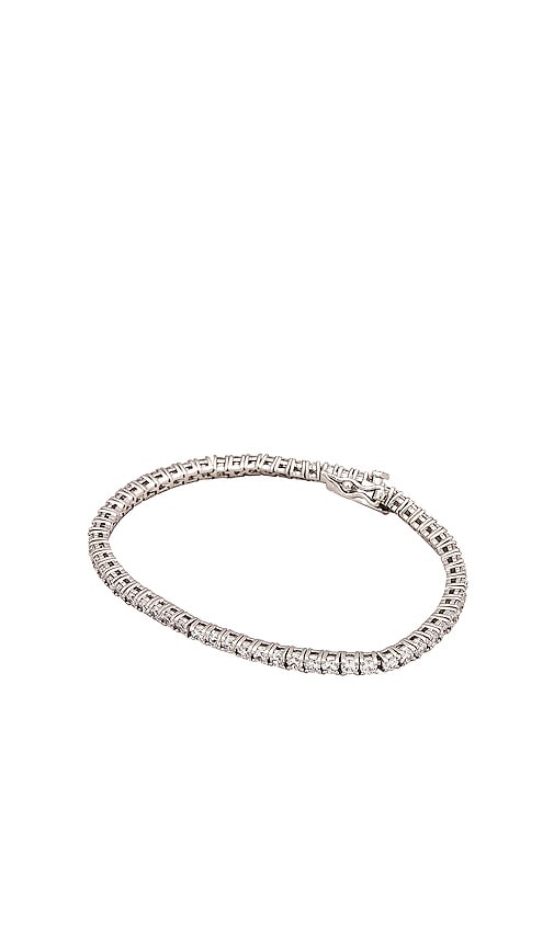 Shop The M Jewelers Ny The Pave Tennis Bracelet In Metallic Silver