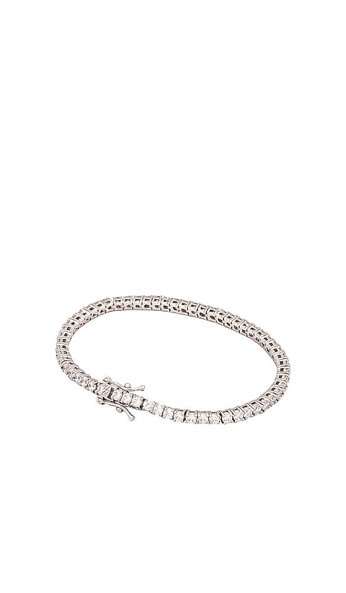 Shop The M Jewelers Ny The Pave Tennis Bracelet In Metallic Silver