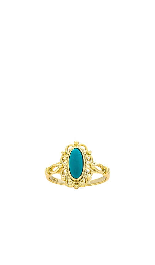 The M Jewelers NY The Everyday Ring in Turquoise & Gold | REVOLVE