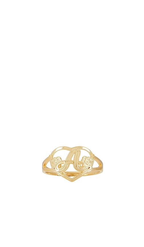 Jackani 14K Multi-Tone Gold Diamond Cut Floral Letter Initial G Heart