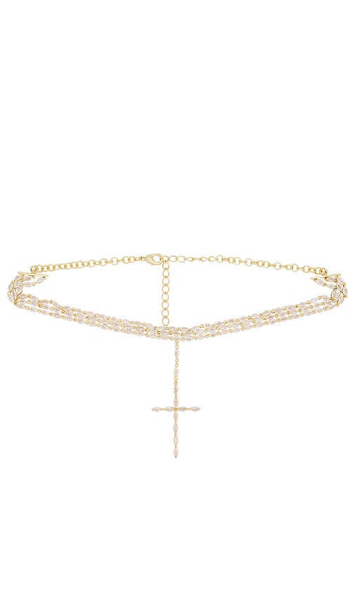 Shop The M Jewelers Ny X Cindy Kimberly The Rosario Choker In Metallic Gold