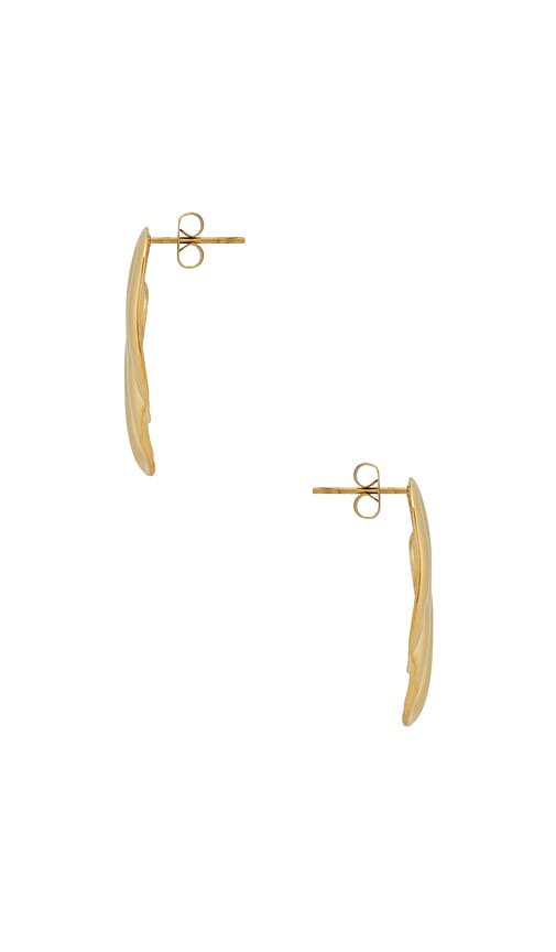 Shop The M Jewelers Ny Linked Stud Earring In Metallic Gold