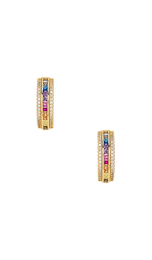 The Three Row Rainbow Earring The Three Row Rainbow Earring