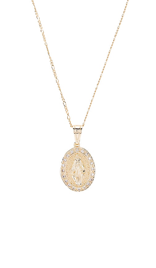 The Mary Pave Oval Figaro Pendant Necklace