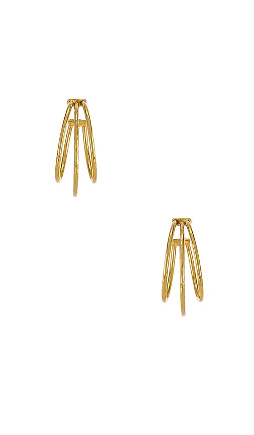 The M Jewelers Ny Triple Hoop Earring In Gold