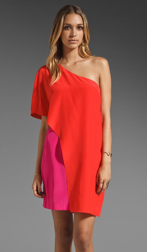 trina turk one shoulder dress