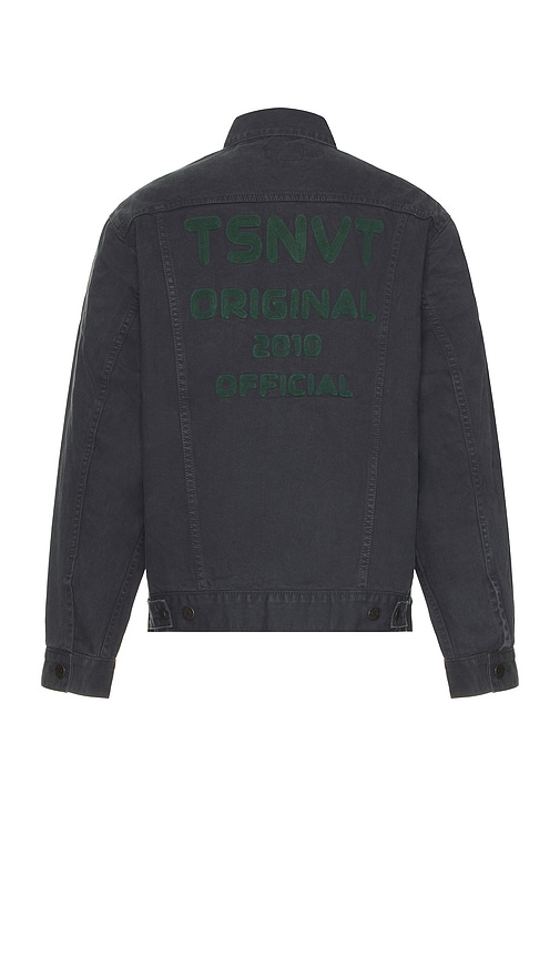 Shop Thisisneverthat Tsnvt Trucker Jacket In 오프 블랙