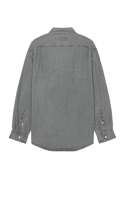 Shop Thisisneverthat Washed Denim Shirt In 그레이