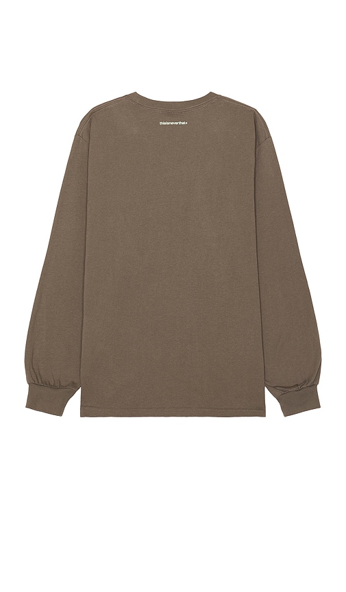 Shop Thisisneverthat T-logo Long Sleeve Tee In Dark Mocha