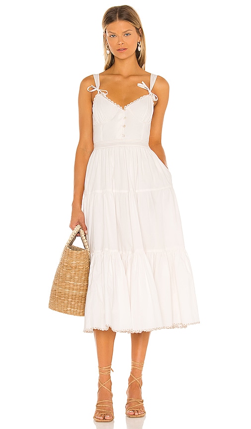 Tularosa Poppy Midi Dress In Ivory ModeSens