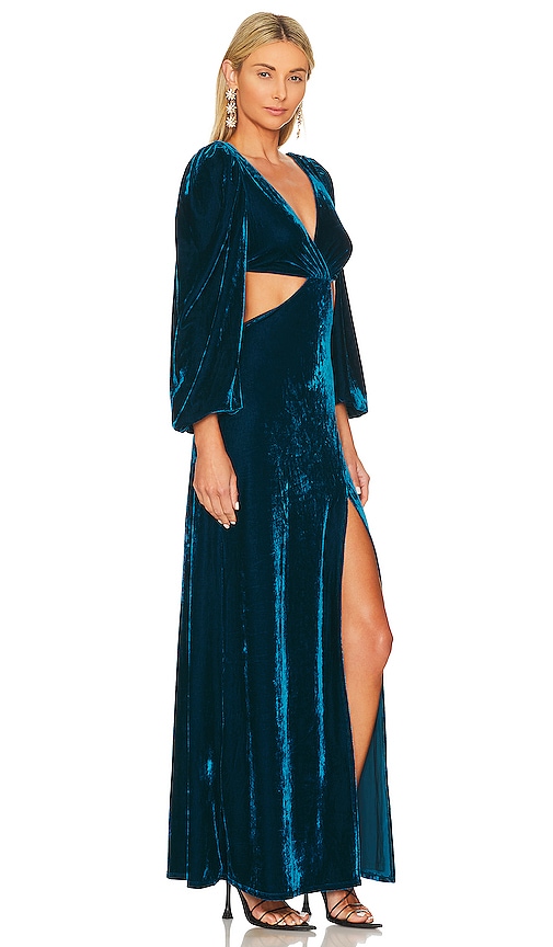 Shop Tularosa Leona Maxi Dress In Midnight Navy