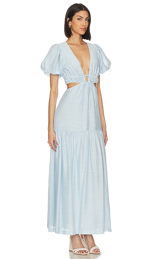 Shop Tularosa X Jetset Christina Shiloh Maxi Dress In Blue