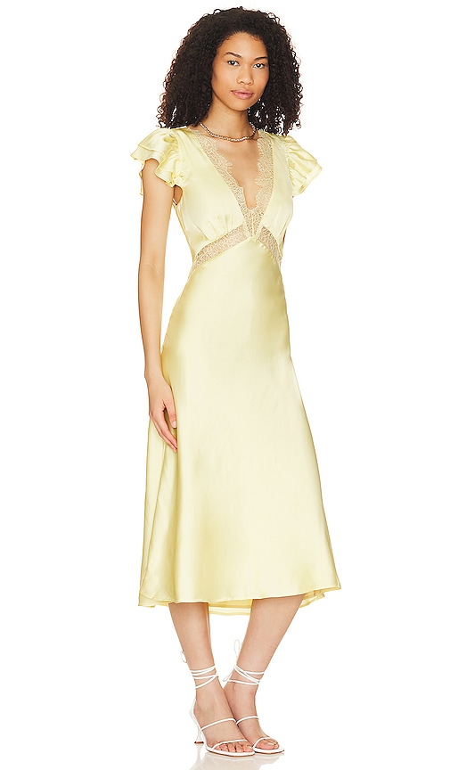 Shop Tularosa Kayla Midi Dress In Yellow