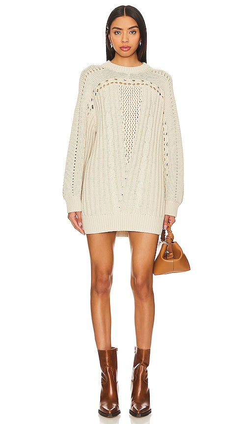 Tularosa Aveline Cable Sweater Dress In Neutral