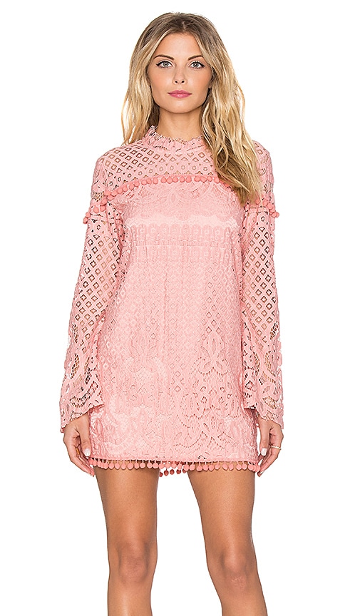 womens pink lace dress