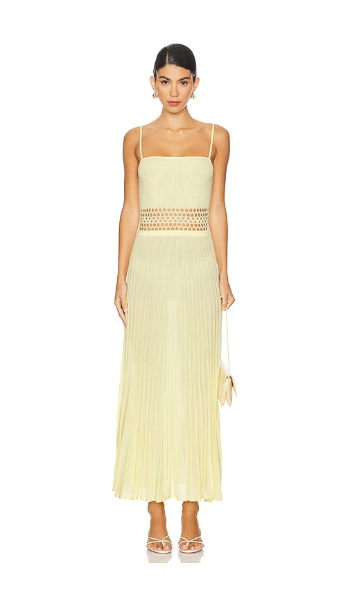 Shop Tularosa Yokine Midi Dress In Light Baby Yellow