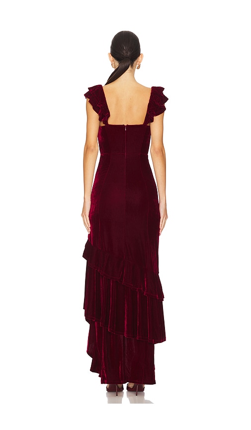  Tularosa Abendkleid Camille Velvet In Red. Größe S. Also In Xs, M, Xl. 