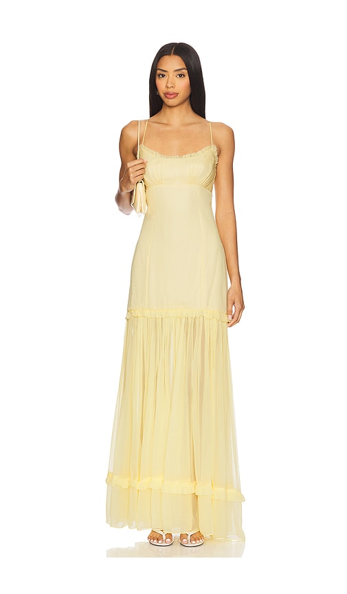 Tularosa X Emma Rose Ada Maxi Dress In Gold