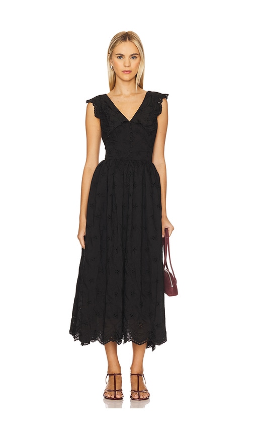 Tularosa Sofie Midi Dress In Black