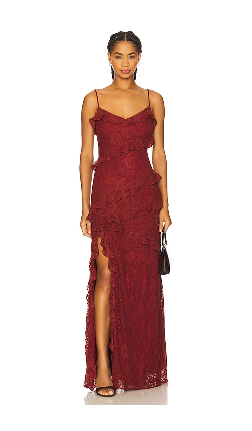 Tularosa Caila Maxi Dress In Burgundy