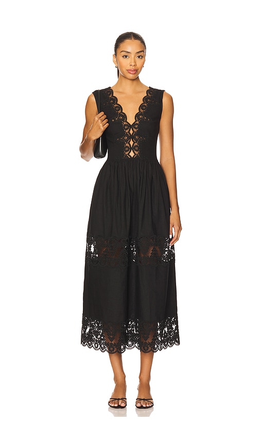 Tularosa Breanna Midi Dress In Black