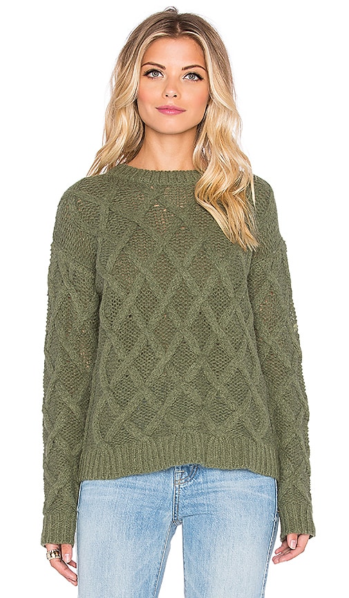 Tularosa x REVOLVE Lisbon Cross Hatch Sweater in Army Green