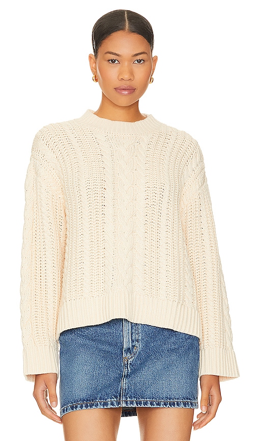 Tularosa Dorinda Cable Sweater in Cream