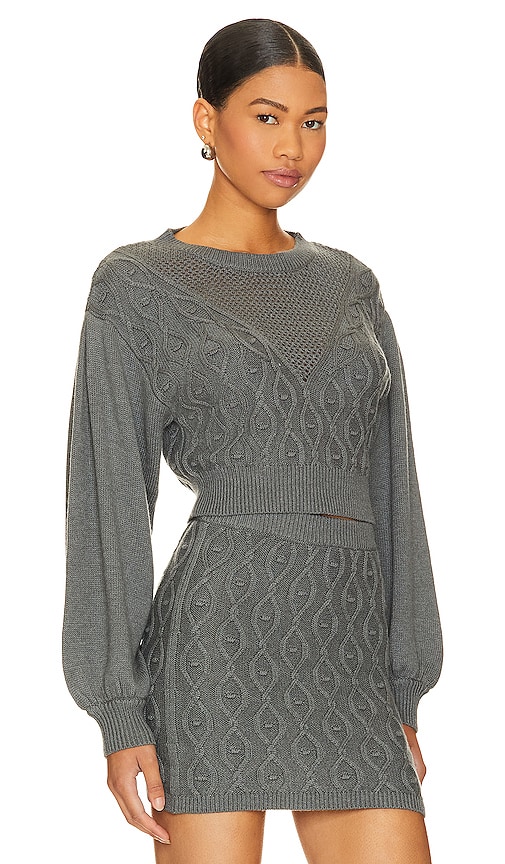 Shop Tularosa Davina Sweater In Charcoal