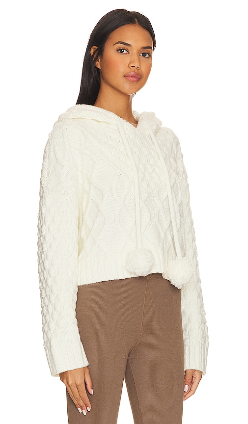 Shop Tularosa Popcorn Oversized Hoodie In Ivory