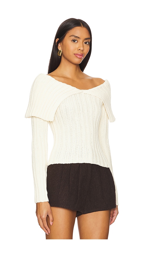 Shop Tularosa X Emily Gemma Letina Sweater In Ivory