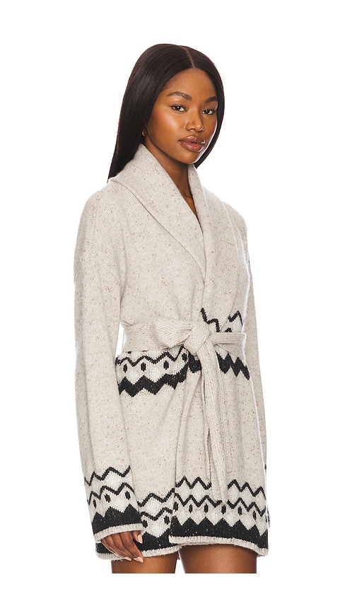 Tularosa Adley Fairisle Cardigan In 灰底碎花