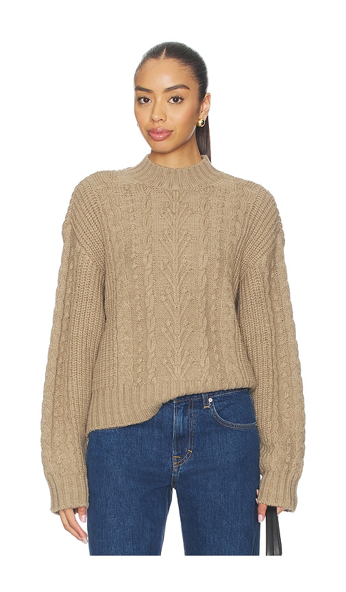 Tularosa Zolene Mock Neck Sweater in Taupe. - size S (also in XS, M, L)