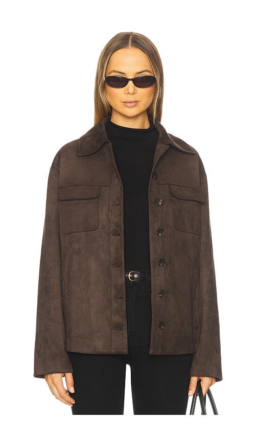 Tularosa Irene Faux Suede Jacket In Brown