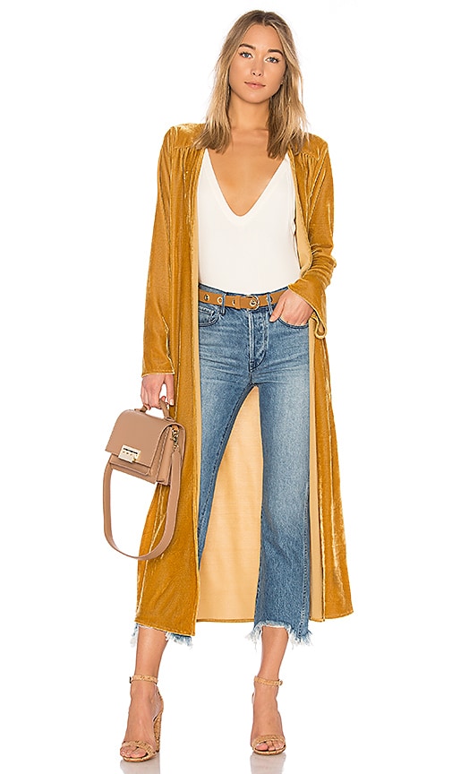 Tularosa Margie Robe in Mustard | REVOLVE