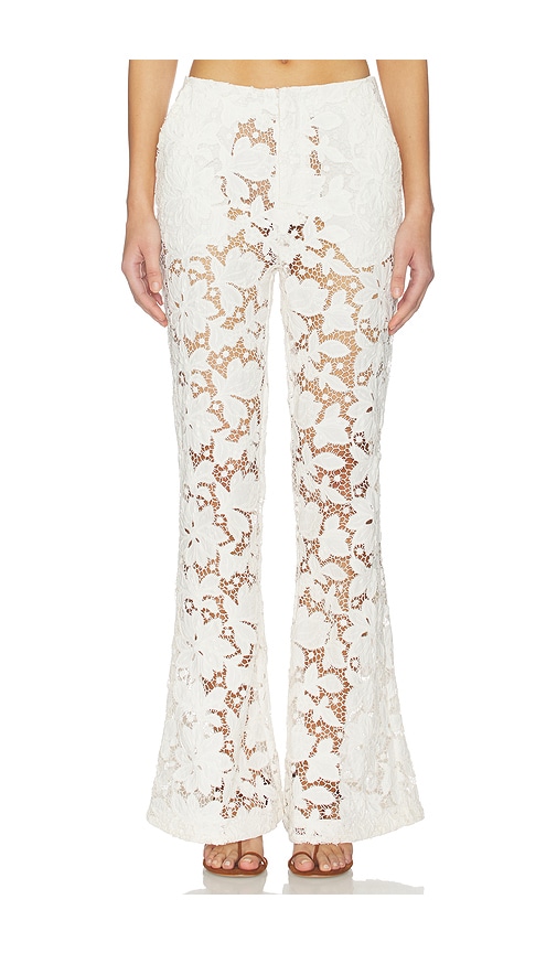 Tularosa Alino Flare Pant in Ivory. - size M (also in S, XL, XS)