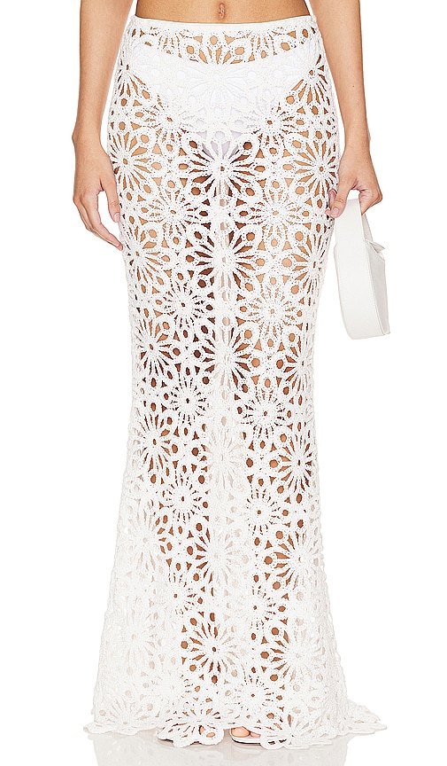 Tularosa Nikki Maxi Skirt in Soft White