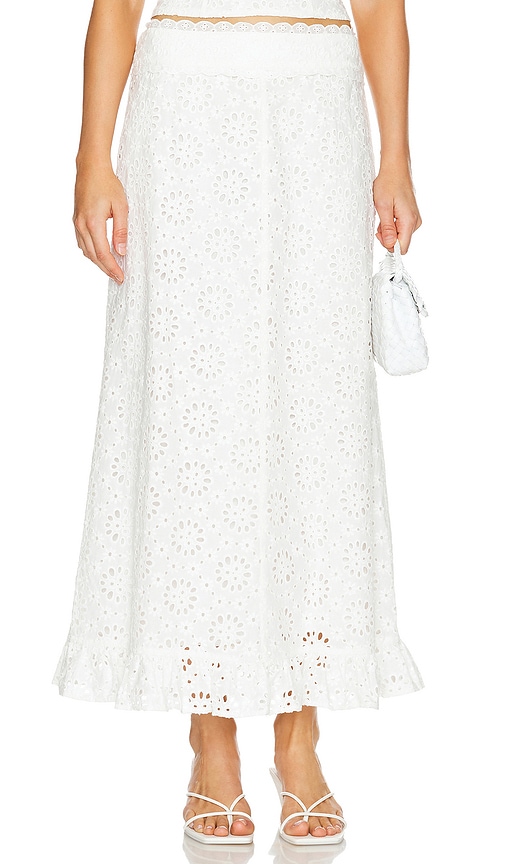 Shop Tularosa Elaine Maxi Skirt In White