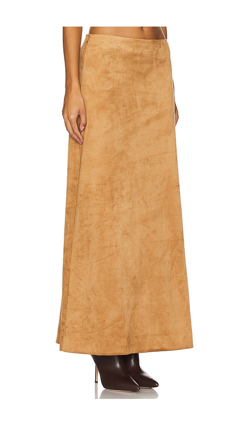 TULAROSA BRANDY FAUX SUEDE MAXI SKIRT