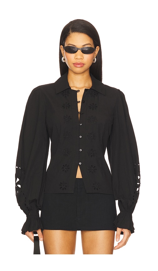 Tularosa Tess Button Up Shirt In Black