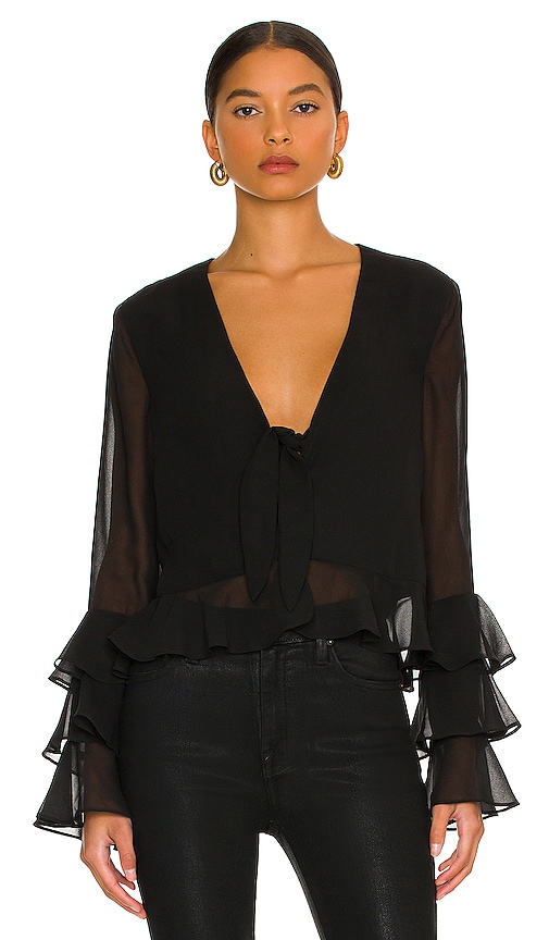 Tularosa Winnie Blouse in Black | REVOLVE