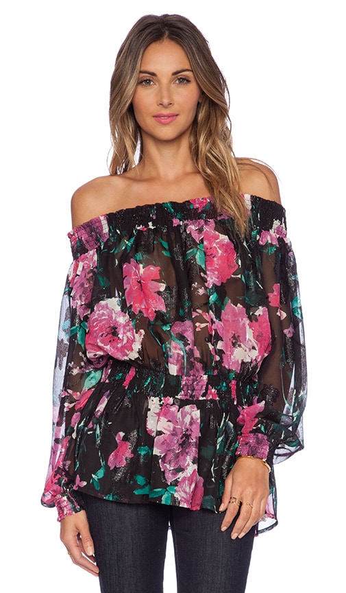 Tularosa Jacqueline Blouse in Black Floral | REVOLVE