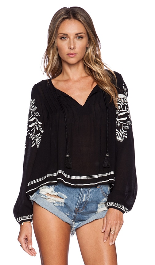Rose Embroidery Top