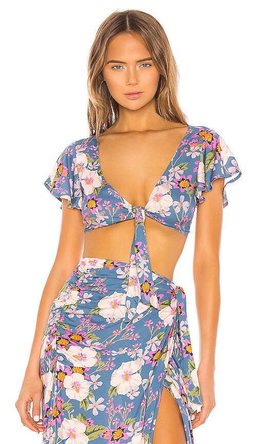 Tularosa Cascade Crop in Spring Field Floral | REVOLVE