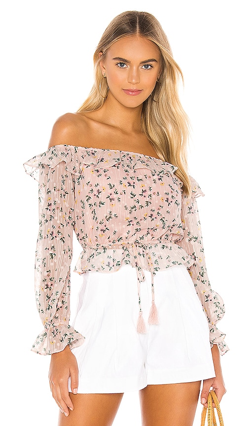 Tularosa Grace Top in Pale Pink Floral