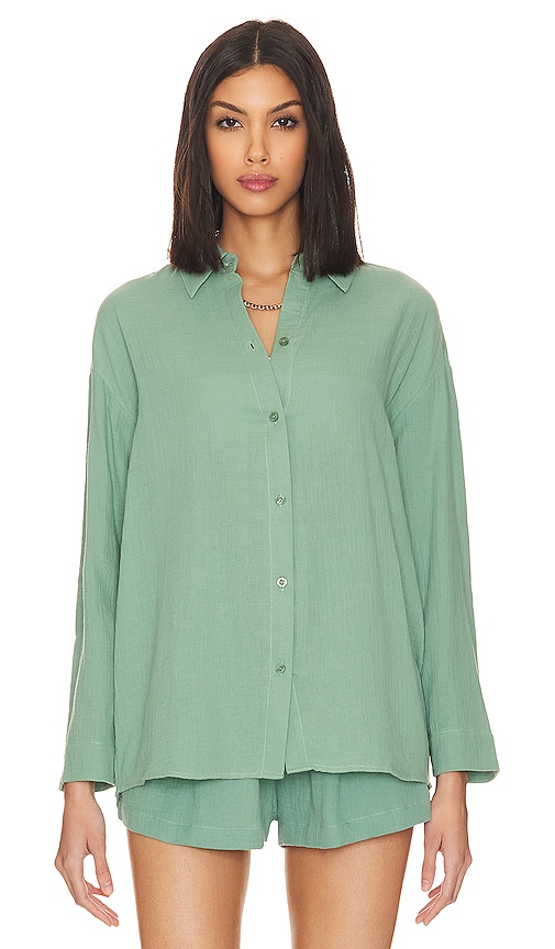 Shop Tularosa Tempe Beach Shirt In Green