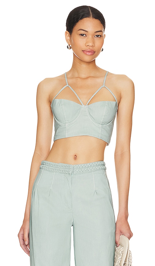 Tularosa Addison Top In Baby Blue