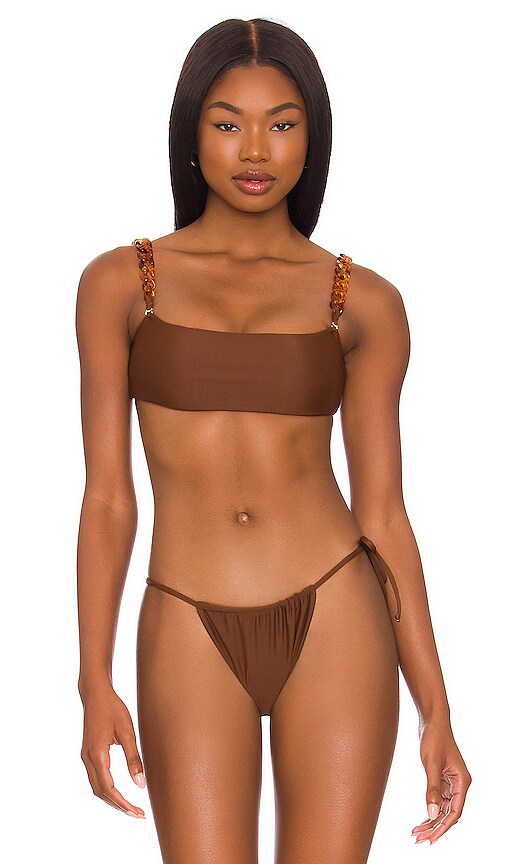 Tularosa Adaire Top in Chocolate Brown