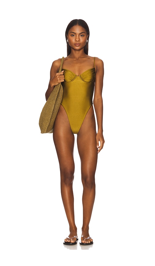 Dion One Piece in Olive. - size XS (also in L, M, S, XL, XXS)