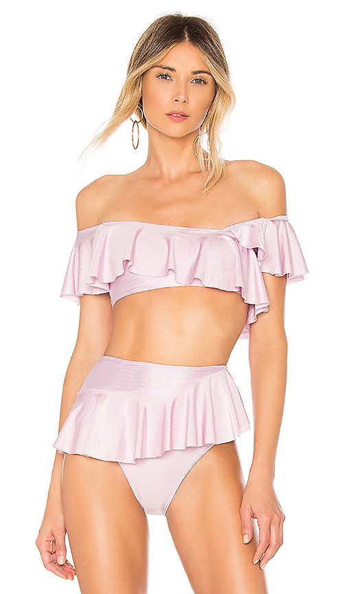 HAUT DE MAILLOT DE BAIN À VOLANT NALA