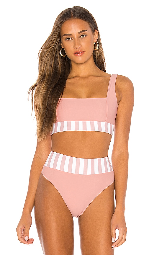 Tularosa Mack Top In Dusty Rose Stripe